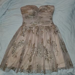 Pink & Rose Gold Sparkle Dress